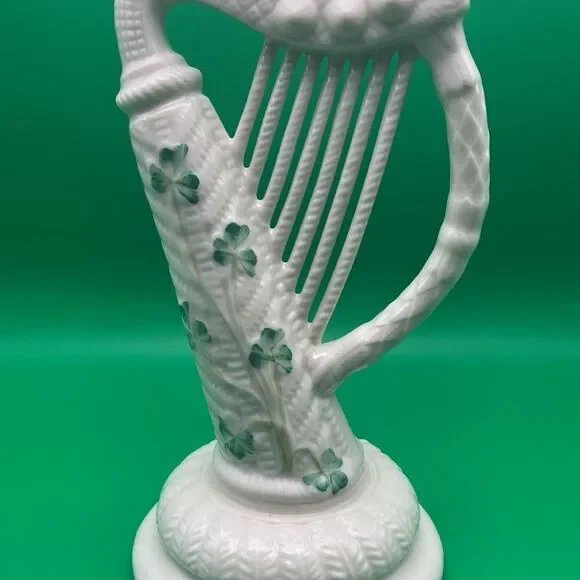 Belleek harp‎ with brown mark, excellent condition